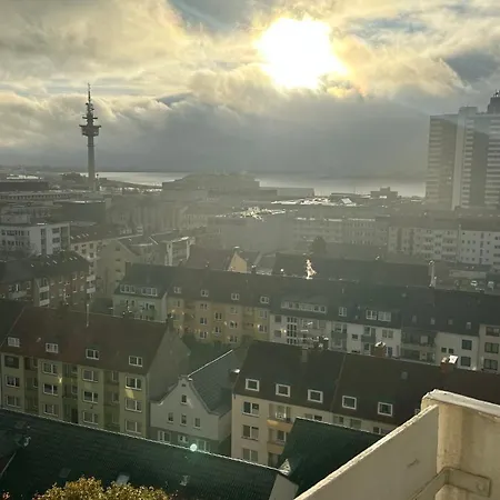 Penthouse Atmosphaere Mit Meerblick Fewo Am Deich 11 Bremerhaven Extérieur photo